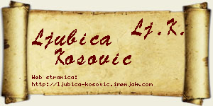 Ljubica Kosović vizit kartica